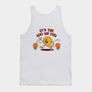 happy  sun and flower dancing  cartoon Tank Top